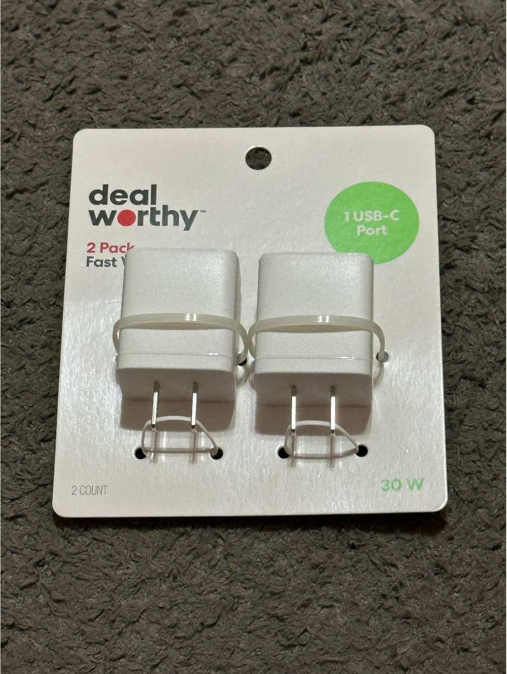deal worthy 2 Pack Fast Wall Chargers with 1 USB-C Port 30W